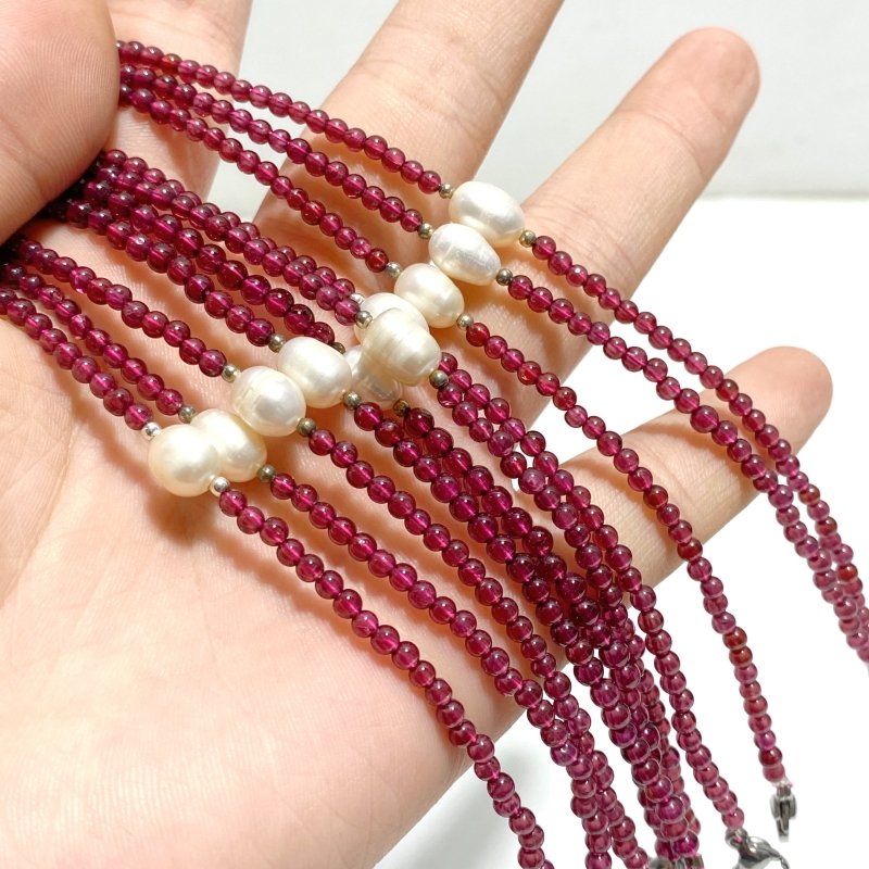 Purple | Red Garnet & Pearl Bracelets Crystal Wholesale - Wholesale Crystals
