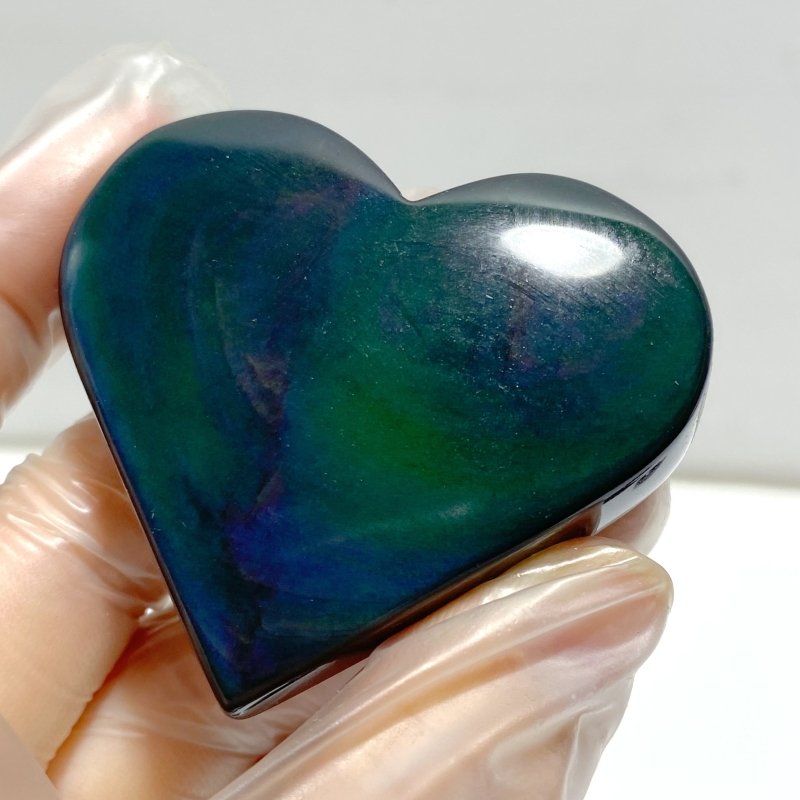 Rainbow Cat Eye Obsidian Heart Wholesale - Wholesale Crystals