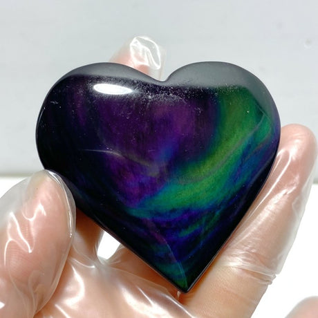 Rainbow Cat Eye Obsidian Heart Wholesale - Wholesale Crystals