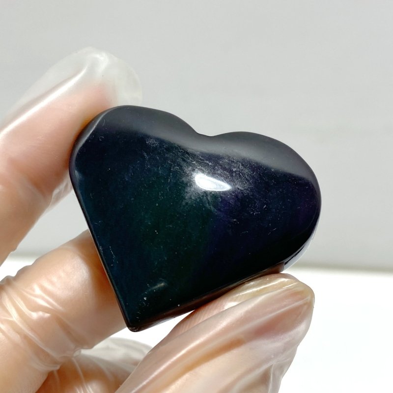 Rainbow Cat Eye Obsidian Heart Wholesale - Wholesale Crystals