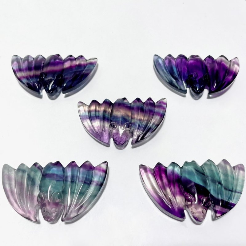 Rainbow Fluorite Bat Carving Wholesale - Wholesale Crystals