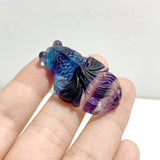Rainbow Fluorite Carving Goldfish Pendant -Wholesale Crystals