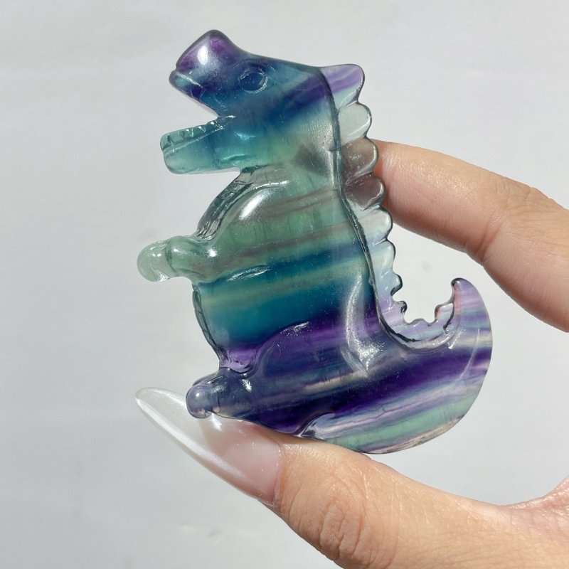 Rainbow Fluorite Dinosaur Carving Wholesale - Wholesale Crystals