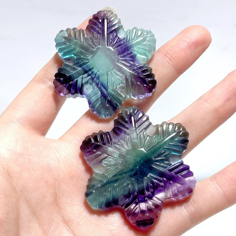 Rainbow Fluorite Snowflake Carving Wholesale - Wholesale Crystals