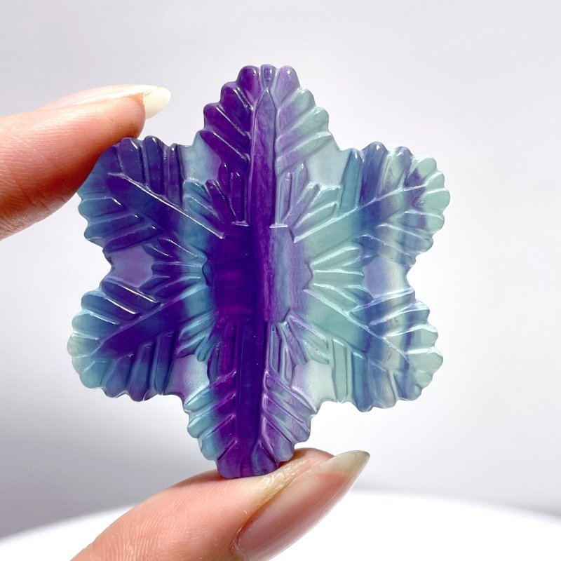 Rainbow Fluorite Snowflake Carving Wholesale - Wholesale Crystals