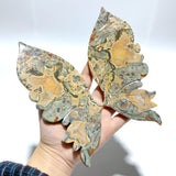 Rainforest Jasper Butterfly Wing Carving With Stand - Wholesale Crystals
