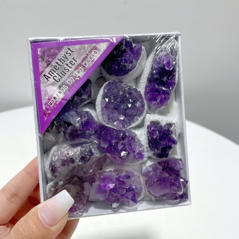 Raw Amethyst Cluster Small Gift Box - Wholesale Crystals