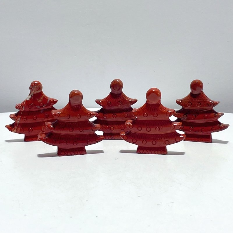 Red Jasper Christmas Tree Carving Wholesale - Wholesale Crystals