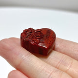 Red Jasper Flower Heart Shape Carving Wholesale - Wholesale Crystals