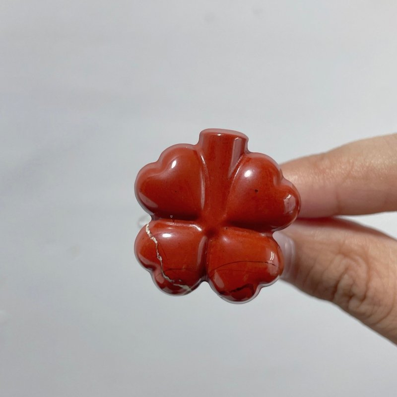 Red Jasper Four Leaf Clover Car Air Vent Clips Crystal Wholesale Car Accessories - Wholesale Crystals