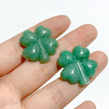 Red Jasper Green Aventurine Four Leaf Clover Carving Wholesale -Wholesale Crystals