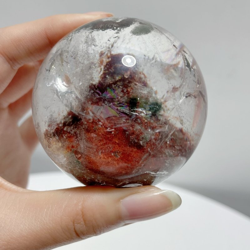 Red Phantom Quartz Garden Quartz Sphere - Wholesale Crystals