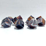 Red&Black Stripe Agate Mixed Quartz Standable Cube Wholesale - Wholesale Crystals