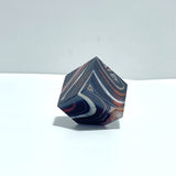 Red&Black Stripe Agate Mixed Quartz Standable Cube Wholesale - Wholesale Crystals