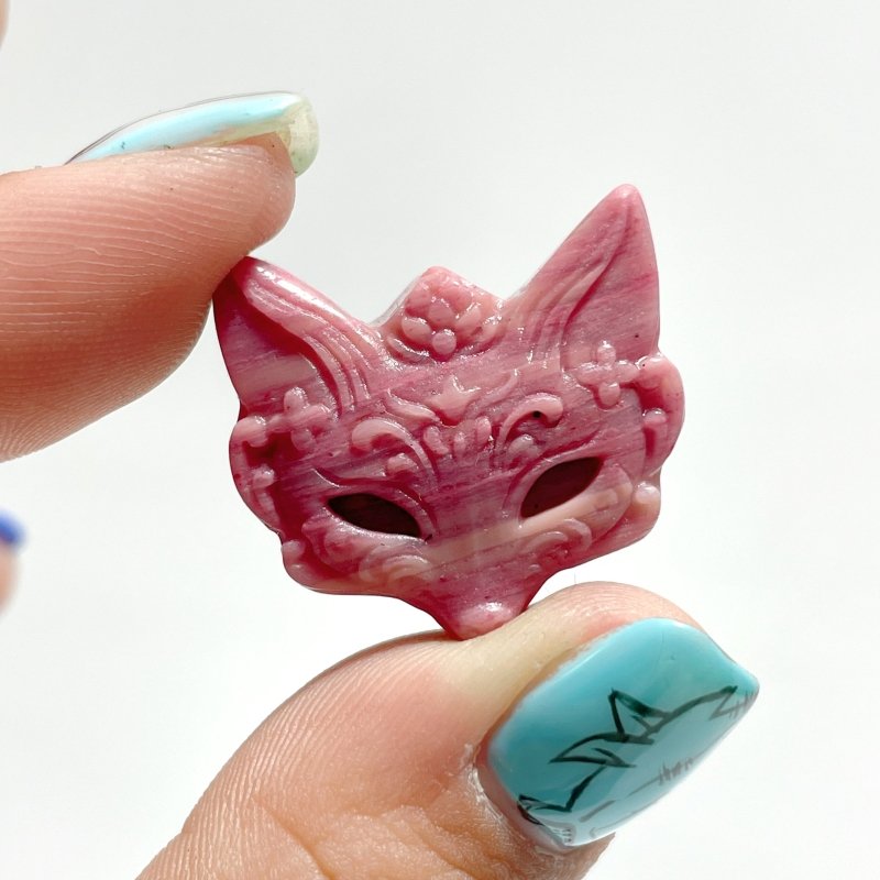 Rhodonite Fox Face Carving Wholesale - Wholesale Crystals