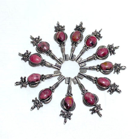 Rhodonite Key Pendants Dragon Shape Wholesale - Wholesale Crystals