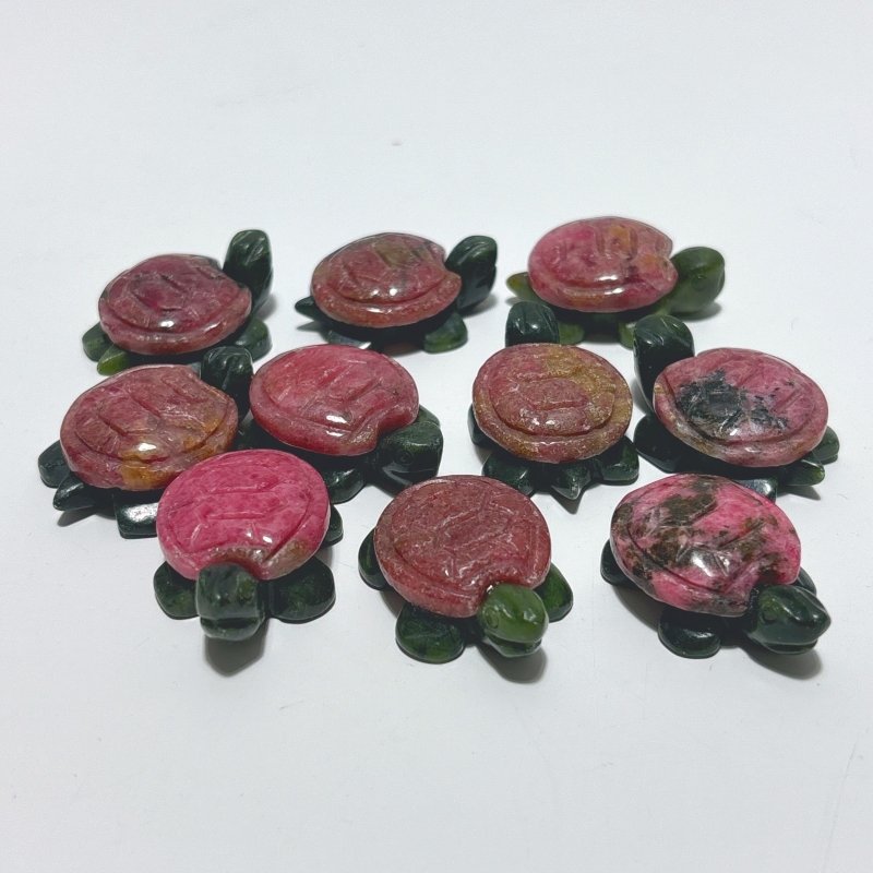 Rhodonite Turtle Carving Crystal Wholesale - Wholesale Crystals