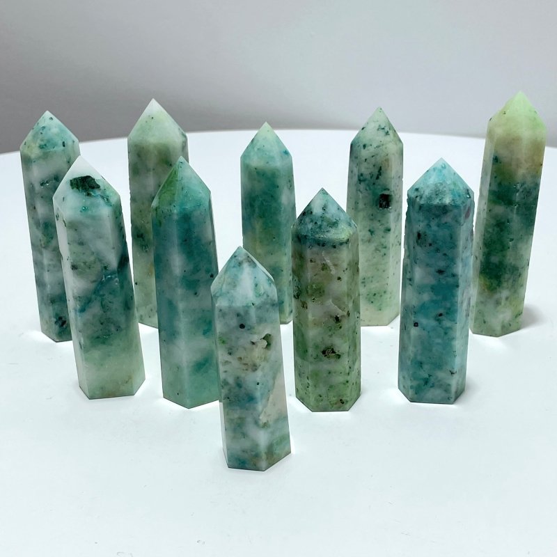 Robin Egg Blue Jasper Tower Points Wholesale - Wholesale Crystals