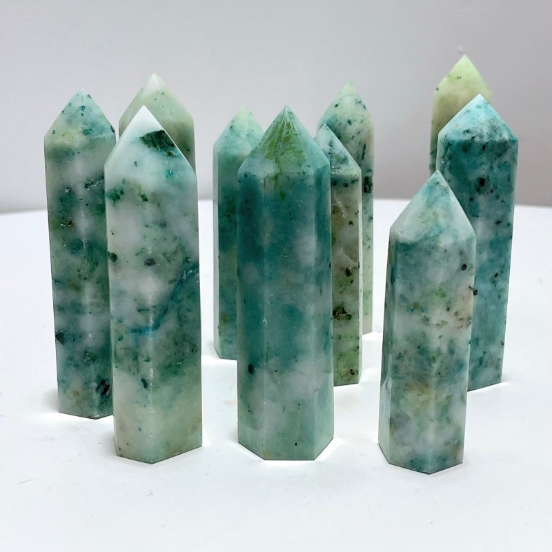 Robin Egg Blue Jasper Tower Points Wholesale - Wholesale Crystals