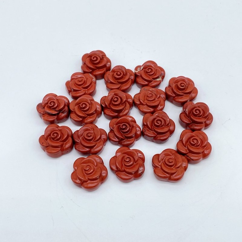 Rose Flower Carving Red Jasper and Lepidolite - Wholesale Crystals