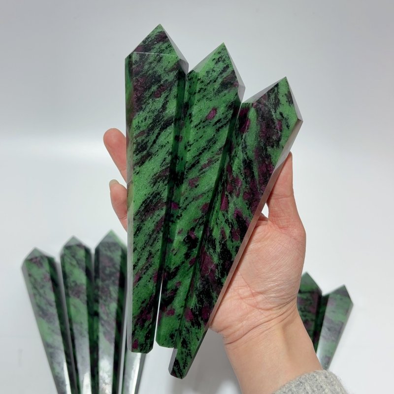 Ruby Zoisite Point Magic Wand Scepter Crystal Wholesale -Wholesale Crystals