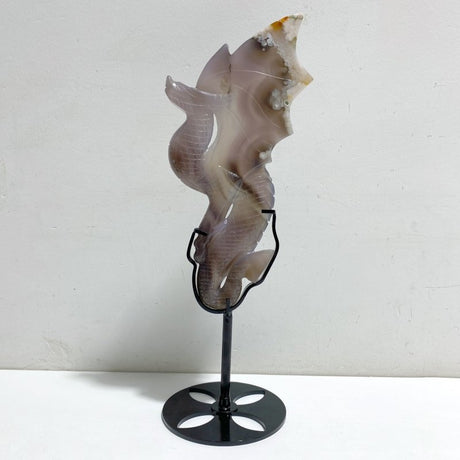 Sakura Flower Agate Flying Dragon Carving With Stand -Wholesale Crystals