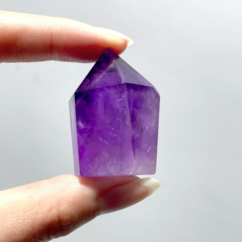 Short Fat Amethyst Free form Points 1.3 - 2in Wholesale - Wholesale Crystals