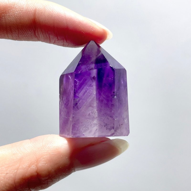 Short Fat Amethyst Free form Points 1.3 - 2in Wholesale - Wholesale Crystals