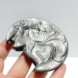 Silver Sheen Obsidian Nine - tailed Fox Moon Carving Wholesale - Wholesale Crystals