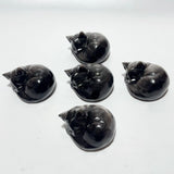 Silver Sheen Obsidian Sleeping Cat Carving Wholesale -Wholesale Crystals