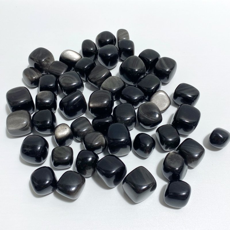 Silver Sheen Obsidian Tumbled Wholesale -Wholesale Crystals