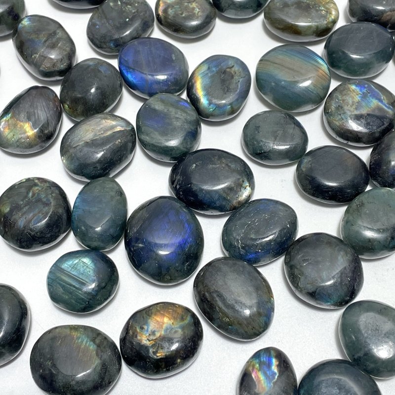 Small Flash Dark Labradorite Tumbled Wholesale - Wholesale Crystals