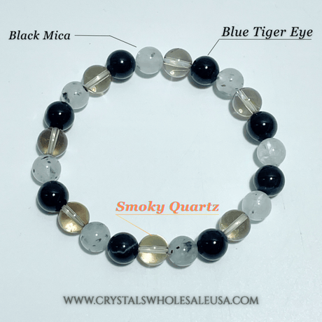 Smoky Quartz Blue Tiger Eye DIY Bracelet Wholesale Original Design - Wholesale Crystals