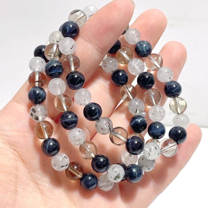 Smoky Quartz Blue Tiger Eye DIY Bracelet Wholesale Original Design - Wholesale Crystals
