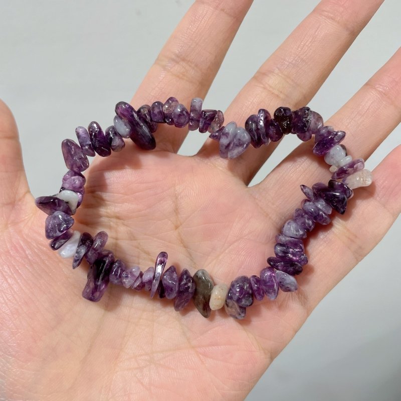 Spark Lepidolite Chip Bracelets Wholesale - Wholesale Crystals