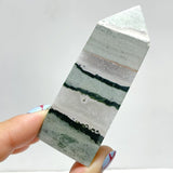 Stripe Moss Agate Mixed Quartz Four - Sided Tower Point Wholesale - Wholesale Crystals