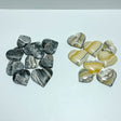 Stripe Yellow/Grey Calcite Heart Wholesale - Wholesale Crystals