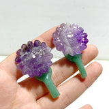 Sunflower - shaped Yellow Jade And Green Aventurine Leaf Carving Wholesale - Wholesale Crystals