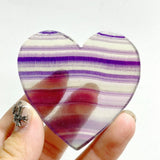 Symmetrical Fluorite Heart Wing Carving With Stand -Wholesale Crystals