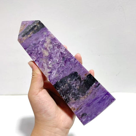 Unique 20.5CM Charoite Tower Point - Wholesale Crystals