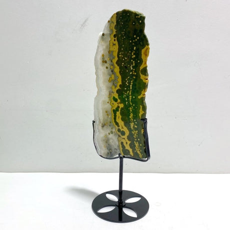 Unique 8th Vein Ocean Jasper Slab With Stand 12 - Wholesale Crystals