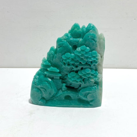 Unique Amazonite Landscape Pavilion Carving 5 - Wholesale Crystals