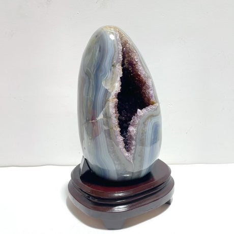 Unique Amethyst Cluster Mixed Agate Dinosaur Eggs Home Decor With Stand - Wholesale Crystals