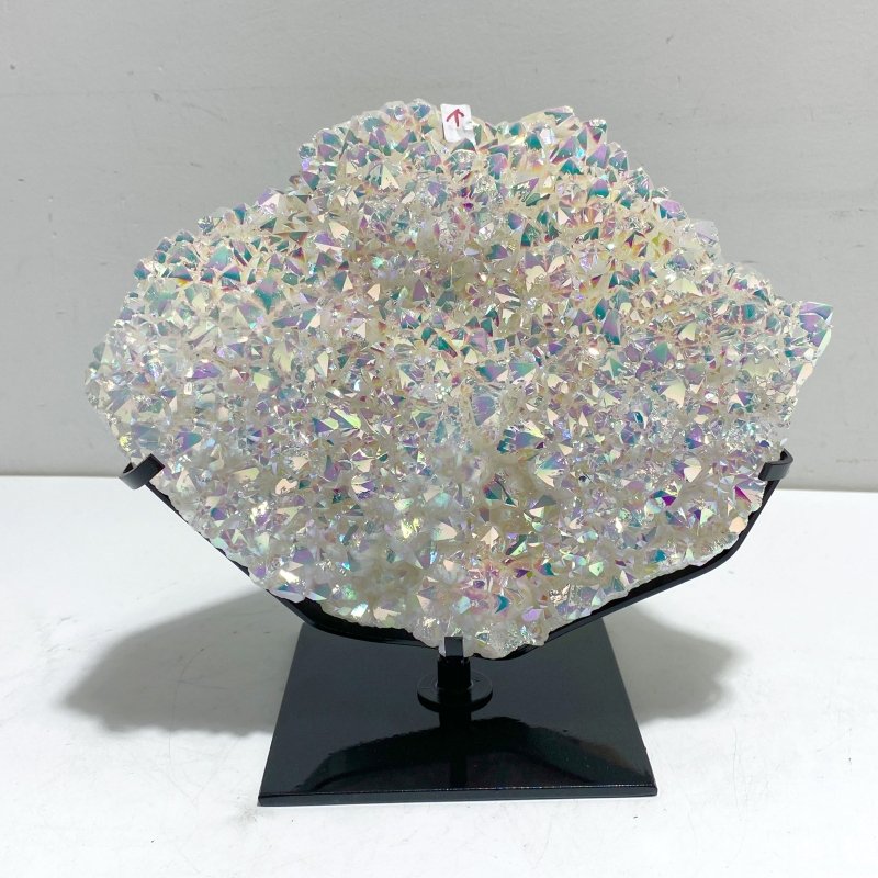 Unique Aura Quartz Cluster With Stand - Wholesale Crystals