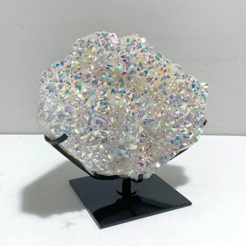 Unique Aura Quartz Cluster With Stand - Wholesale Crystals