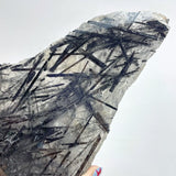 Unique Black Tourmaline Slab With Stand 1 - Wholesale Crystals