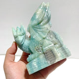 Unique Caribbean Calcite Mixed Pyrite Flying Dragon Castle Carving - Wholesale Crystals