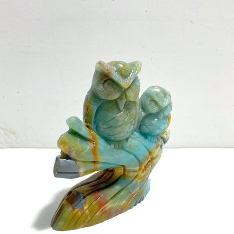 Unique Caribbean Calcite Owl Carving - Wholesale Crystals