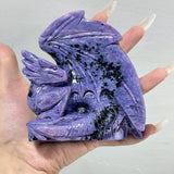 Unique Charoite Flying Dragon Carving #4 - Wholesale Crystals