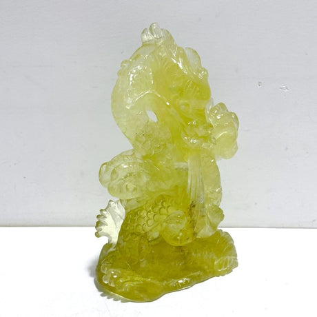 Unique Citrine Dragon Absorbing Water Carving - Wholesale Crystals